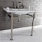 Kingston Brass KVPB37228Q6 37-Inch Console Sink with Stainless Steel Legs (8-Inch, 3 Hole), White/Polished Nickel KVPB37228Q6 - alternate 3